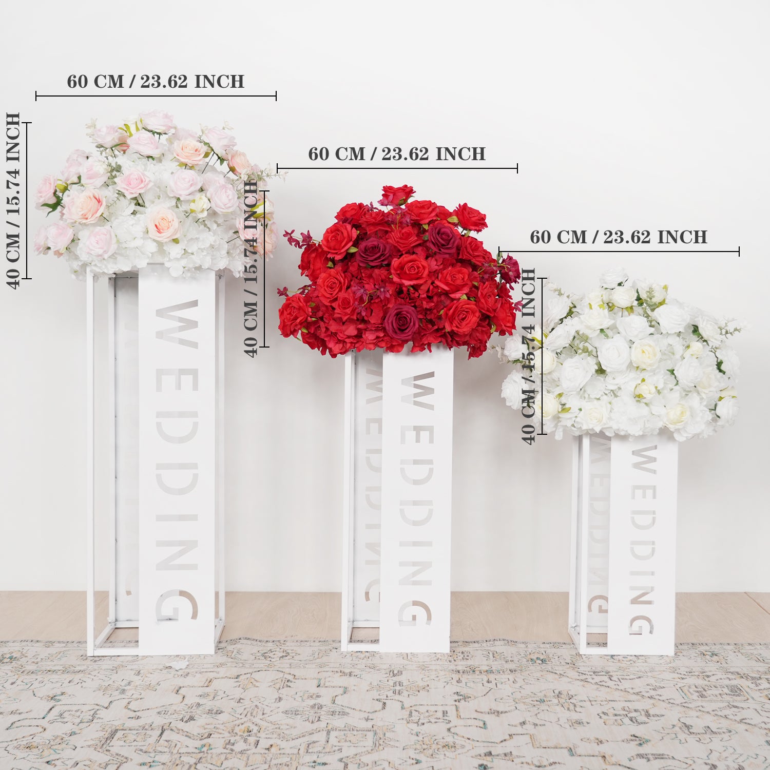 Hydrangea Rose Wedding Table Centerpiece Decor Figure 9